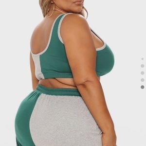 Brand new two piece green and grey set